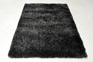 Tæppe sort 140x200 cm.