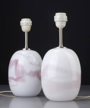 Holmegaard. To Sakura bordlamper, glas. 2