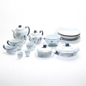 SERVISDELAR, 14 st,  keramik, Rörstrand Ostindia 1900-tal.