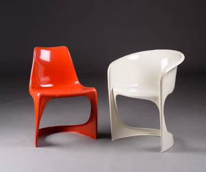 Steen Østergaard. Stabelstole model 290 samt armstol model 291 af plast 5