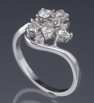 Diamantring, ca. 0.56 ct