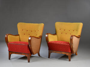 Møbelproducent. Par fuldpolstret lænestole 2