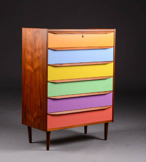 Dansk møbelproducent, kommode af teaktræ, 1960´erne