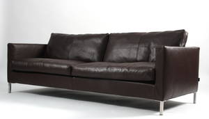 Jensen Design, sofa, brun anilinlæder