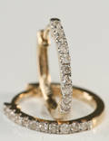 Par diamantøreringe. ca. 0.30 ct 2 