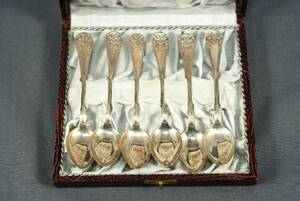 KAFFESKEDAR, 6 ST, SILVER, CG. HALLBERG, STOCKHOLM 1924, VIKT 65 GR