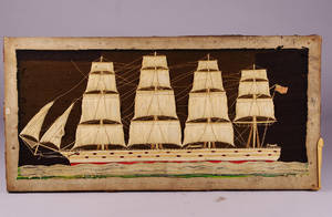 Sjömansarbete med tråd, omkring 1860-tal