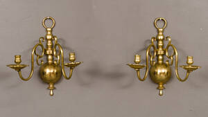 Mässingsljusstakar för vägg, ett par 2