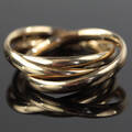 Tre i én ring i 14 kt. guld Denne vare er sat til omsalg under nyt varenummer 4077933