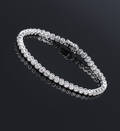 Brillant- tennisarmbånd af 14 kt. hvidguld