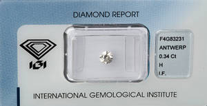 Loser Brillant, ca. 0.34 ct.