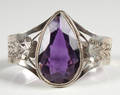 Armring, sølv, ametyst