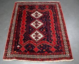 Persisk tæppe, uld på bomuld, 202 x 166 cm., 1900-tallet