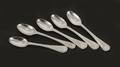 Kaffeskedar 5st, silver, 1700-tal