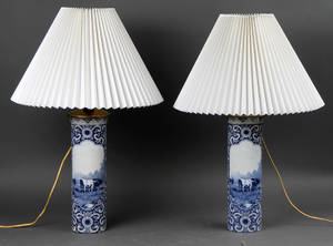 Delft. Par bordlamper, 1900-tallet 2