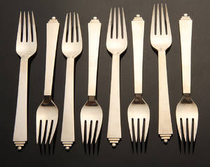 Harald Nielsen for Georg Jensen. Pyramide gafler af sterlingsølv 8