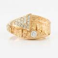 Ring, 18K guld med briljantslipade diamanter