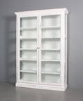 Vitrine skab i fransk stil, hvidmalet træ