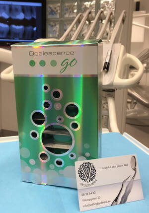 Tandblekningskit från Opalescence Go - Till förmån för Barncancerfonden