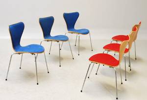 Arne Jacobsen 1902-1971. Seks stole, model 3107 6