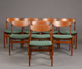 Dansk møbelproducent. Otte stole af teak 8