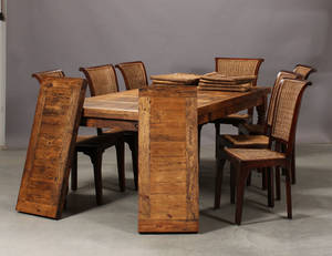 Mexcikansk langbord samt spisestole 8