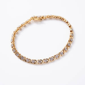 Armband 18 k guld diamanter 