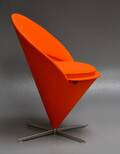 Verner Panton. Stol, Cone Chair  Kræmmerhusstolen, orange  Denne vare er sat til omsalg under nyt varenummer 4840200