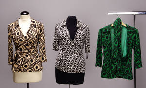 Diane von Furstenberg, toppar, 3 st, strl. ca 38