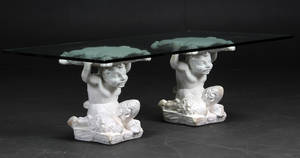 Sofabord med glasplade