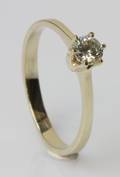 Solitairering, ca. 0.32 ct, 14 kt.