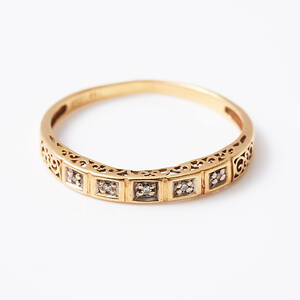 Ring 18 k guld diamanter