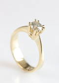 Brillant solitairering, 14 kt, ca. 0.75 ct.