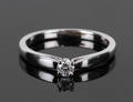 Brillantring af hvidguld 18 kt., solitaire.