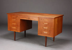Dansk møbelproducent, skrivebord, teaktræ