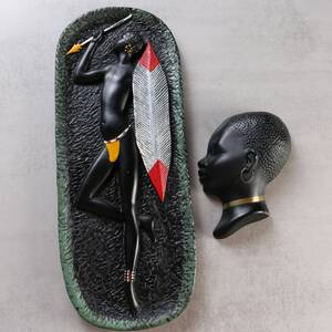 VÄGGRELIEFER, 2 st, 195060-tal