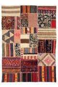 Patchwork kelim tæppe, 180x130 cm.