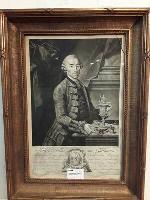 Kopparstick Marcus Balthasar Gullman 1774 39x26 cm