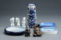 Samling BG, kgl. Porcelæn figurer, askebægere samt vase 11