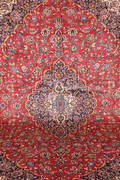 Persisk handknuten signerad matta Kashan 420x305 cm