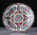 Kinesisk tallerken, porcelæn. Sen Qing
