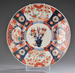 Stort japansk Imari fad, Meiji, 1866-1912