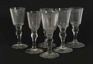 Vinglas 6st, 171800-tal