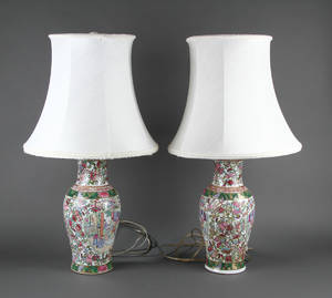 Par kinesiske lamper af porcelæn 2
