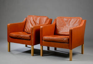 Børge Mogensen. To lænestole model 2207 2