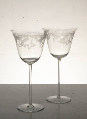 Rosenthal, Versace. Paret höga vinglas 2