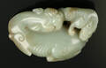 Fabeldyr af udskåret jade. Kina, 1900-tallet