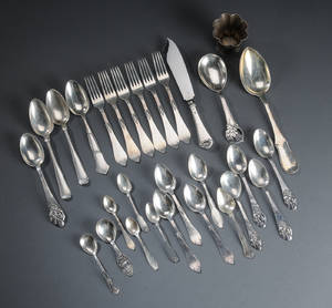 Samling diverse sølv, margrethebærger mm. 29