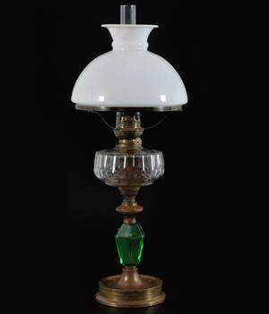 Bordsfotogenlampa, omkring år 1900