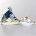 FIGURINER, 2 st, fågelpar, porslin